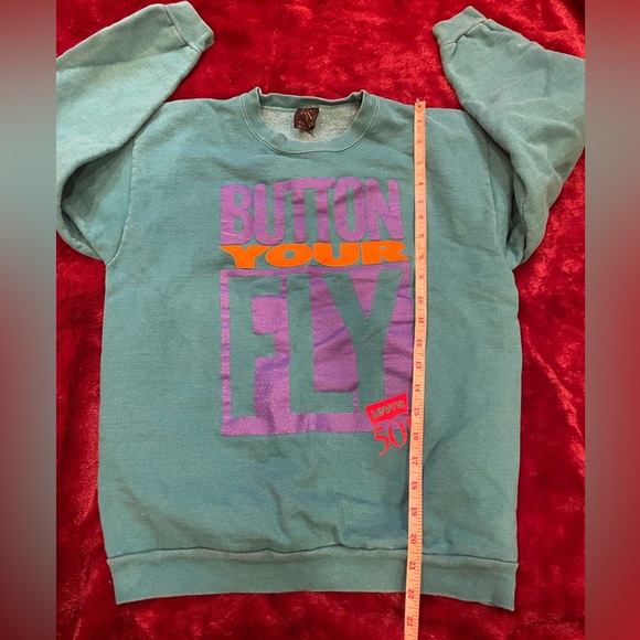 Vintage 1990's Levi's 501 Button Your Fly Sweatshirt Adult - Picture 4 of 8